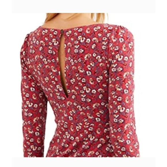 Free People Red Floral Dress Size XS - Picture 2 of 8